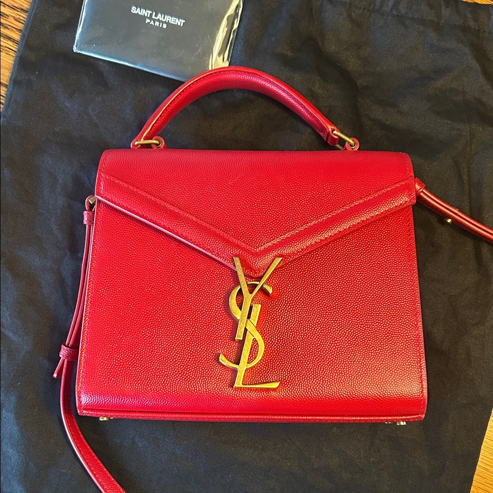 CASSANDRA MINI TOP HANDLE BAG IN RED - Like new condition.